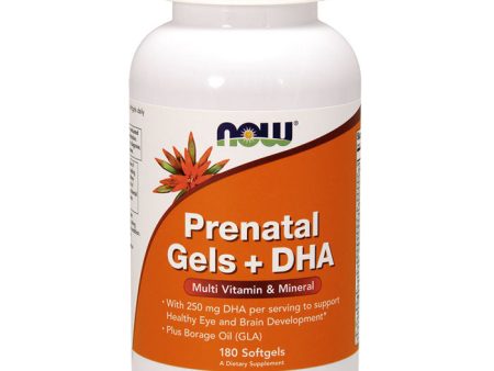 Prenatal Gels + DHA, Multiple Vitamins, 180 Softgels, NOW Foods For Cheap