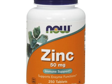 Zinc 50mg 250 Tabs, NOW Foods on Sale