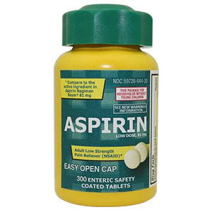 Low Dose Aspirin Enteric Coated 81 mg, 300 Tablets, Life Extension For Sale