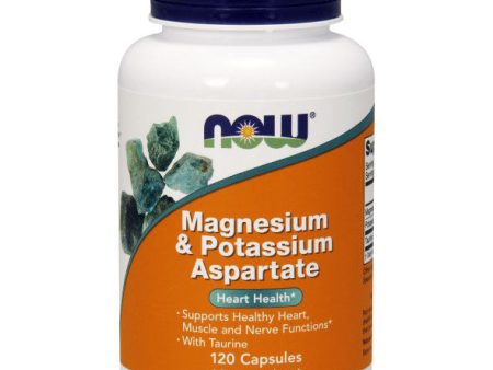 Magnesium & Potassium Aspartate with Taurine 120 Caps, NOW Foods Online