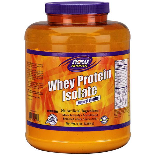 Whey Protein Isolate Vanilla 5 lb, NOW Foods Sale