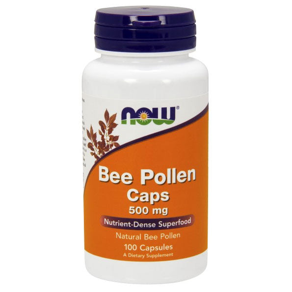 Bee Pollen 500mg 100 Caps, NOW Foods Supply