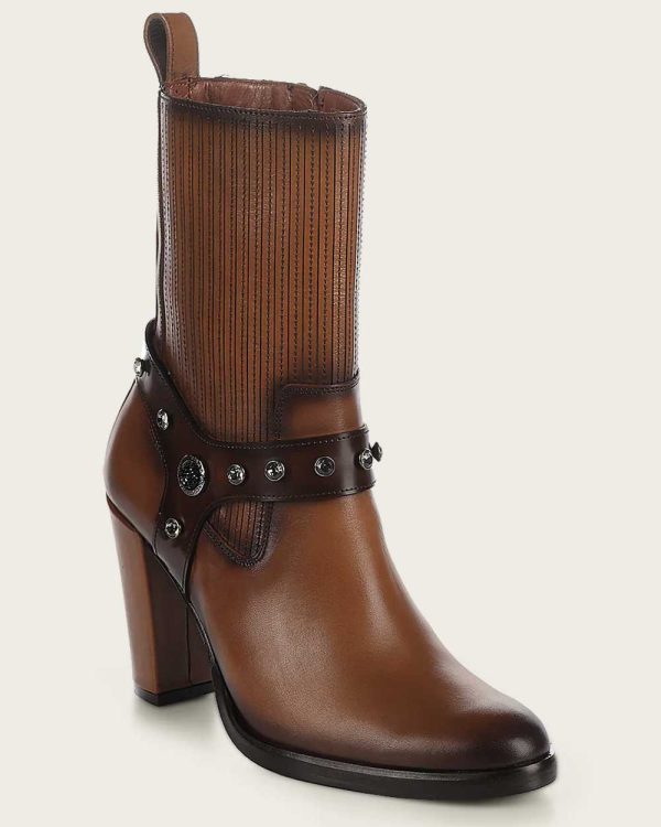 Ankle honey contrasting bootie For Cheap