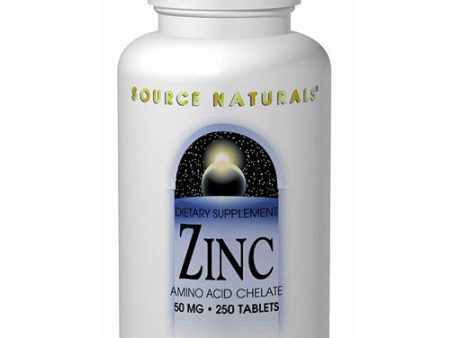 Zinc Chelate 50mg 250 tabs from Source Naturals Online