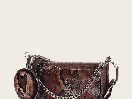 Brown exotic crossbody handbag Fashion