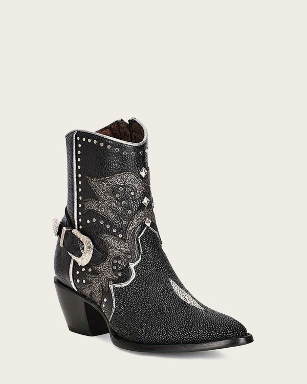 Ankle black western exotic bootie Online