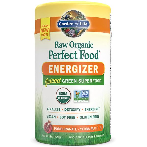 Raw Organic Perfect Food Energizer, Juiced Green Superfood Powder, 9.73 oz (276 g), Garden of Life Cheap