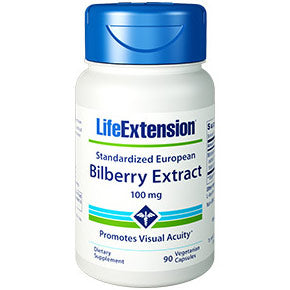 Standardized European Bilberry Extract 100 mg, 90 Vegetarian Capsules, Life Extension Hot on Sale