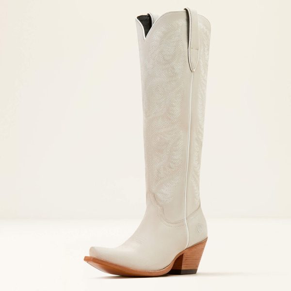 The Laramie Stretch Fit Boot in Ivory For Discount