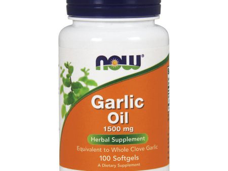 Garlic Oil 1500 mg 3X, 100 Softgels, NOW Foods Fashion