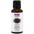 Black Pepper Oil, 100% Pure Essential Oil, 1 oz, NOW Foods on Sale