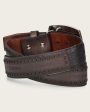 Black western ostrich Belt Cheap