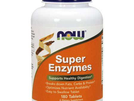 Super Enzymes Tabs, Value Size, 180 Tablets, NOW Foods Cheap