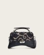 Black python top handle handbag Supply