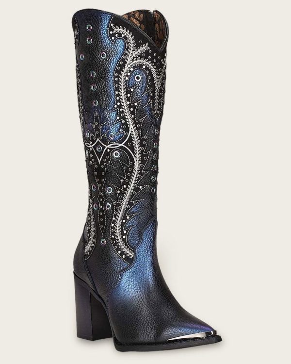 Tall western style blued boot Hot on Sale