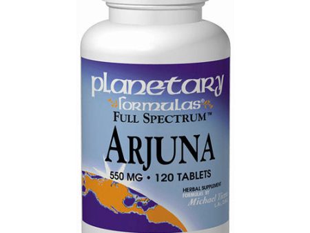 Arjuna Full Spectrum (Terminalia Arjuna) 550mg 60 tabs, Planetary Herbals Hot on Sale