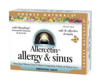 Allercetin Allergy & Sinus Homeopathic, 48 Tablets, Source Naturals Supply