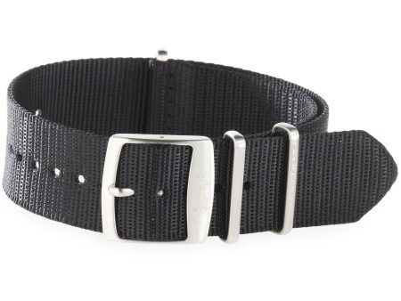 22mm Black Nylon Watch Strap by Arctos-Elite® Germany with Surgical Steel Buckle. Online Hot Sale