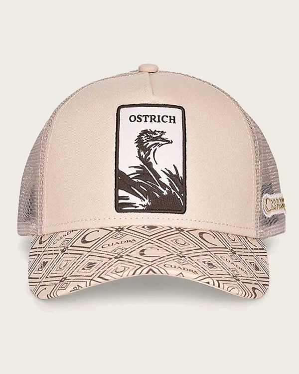 Bone ostrich patch cap Online Hot Sale