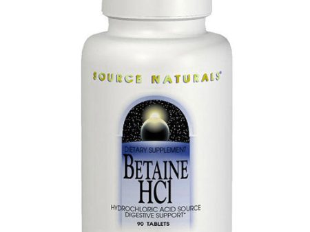 Betaine HCL 650mg ( Betaine Hydrochloride ) 90 tabs from Source Naturals Cheap