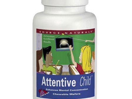 Attentive Child 60 Chewable Wafers, Enhance Mental Concentration, from Source Naturals Discount