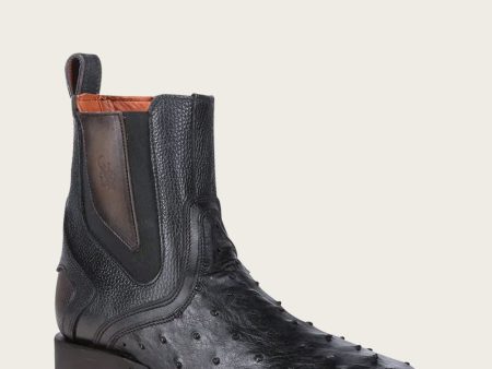 Urban black ostrich boot Online Sale