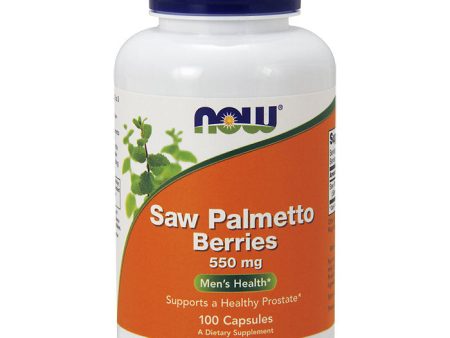 Saw Palmetto Berries 550 mg, 100 Capsules, NOW Foods Hot on Sale