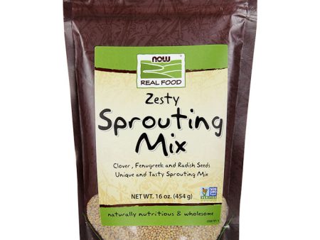 Zesty Sprouting Mix (Clover, Fenugreek & Radish Seeds), 1 lb, NOW Foods on Sale