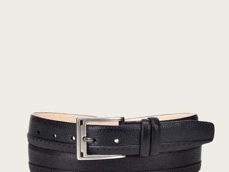 Black perforated deer Belt Discount