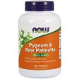 Pygeum & Saw Palmetto, Value Size, 120 Softgels, NOW Foods For Sale