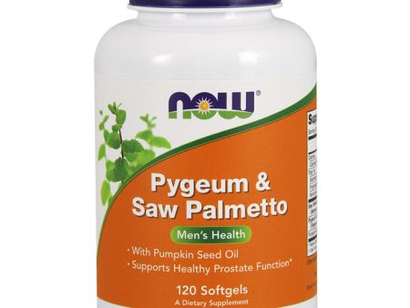 Pygeum & Saw Palmetto, Value Size, 120 Softgels, NOW Foods For Sale