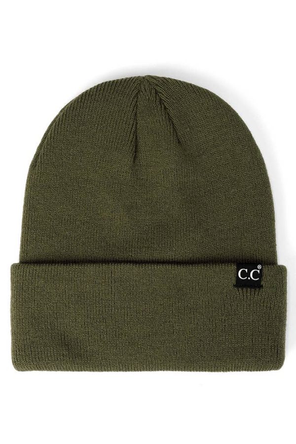 C.C Solid Cuff Beanie Hat Online Hot Sale