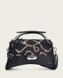 Black python top handle handbag Supply