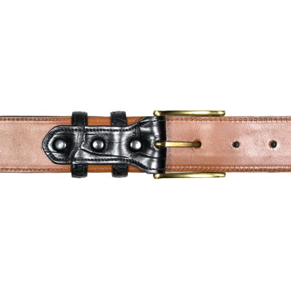 Belt in Black Alligator Hot on Sale