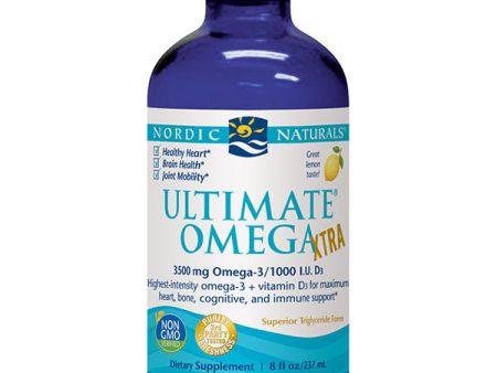 Ultimate Omega Xtra Liquid Fish Oil, Lemon, 8 oz, Nordic Naturals For Sale