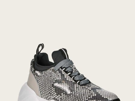 Sneakers grey exotic leather on Sale