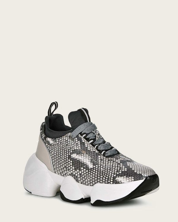 Sneakers grey exotic leather on Sale