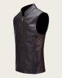 Brown elegant vest Discount