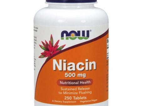 Niacin 500 mg Time Released Vegetarian, 250 Tablets, NOW Foods Online Sale