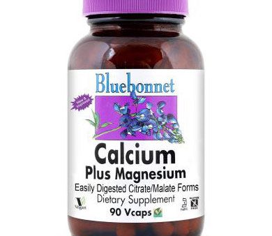 Calcium Plus Magnesium, 180 Vcaps, Bluebonnet Nutrition For Sale