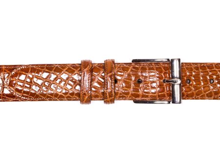 Belt in Cognac Alligator Online Sale