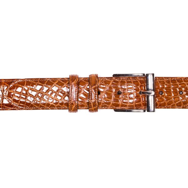 Belt in Cognac Alligator Online Sale