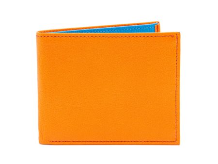 Wallet in Orange Calfskin Discount