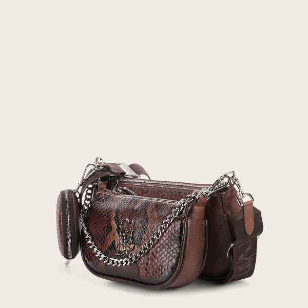 Brown exotic crossbody handbag Fashion