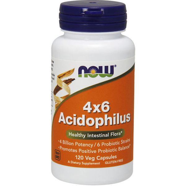 Acidophilus 4 X 6, 120 Caps, NOW Foods For Discount