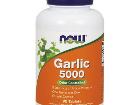 Garlic 5000, Odor Controlled, 90 Tablets, NOW Foods Online Hot Sale