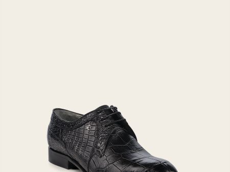 Formal black alligator shoe Online now