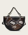 Black semicircular top handle handbag Online Sale