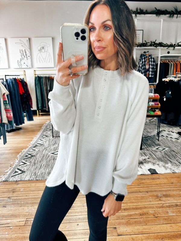 Ashley Snap Henley Top - 5 Colors on Sale