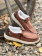 Mens Sherpa Lined Slip on Sneaker in Brown Online Sale